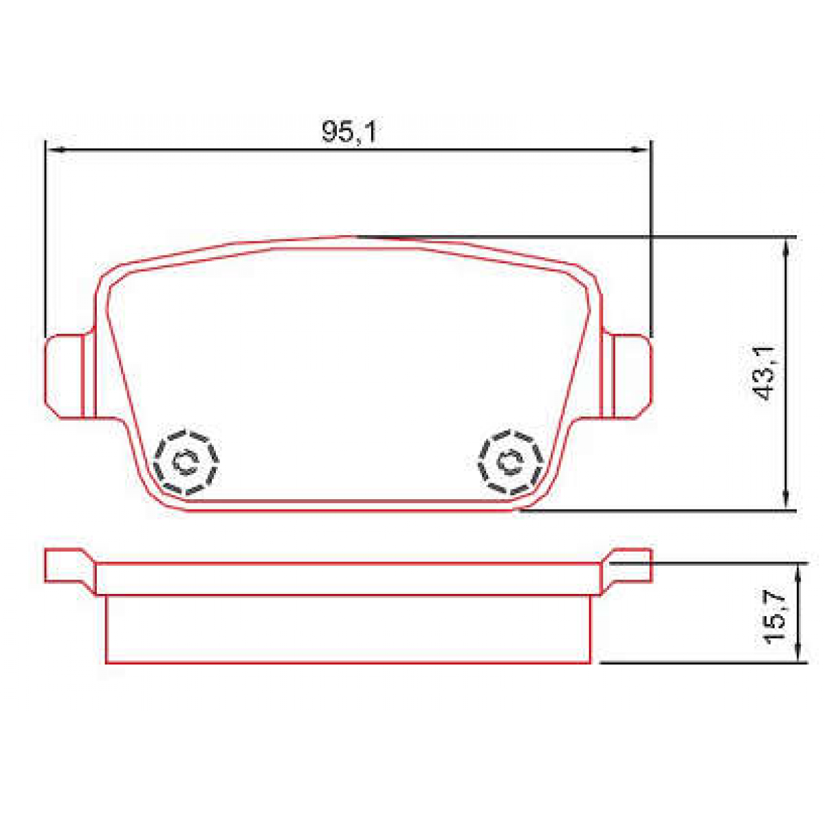 Pastilhas Freio Traseiro Ferodo Volvo S60 11/11 S80 07/10 V70 08/10 V8 07/10 HQF4095C - 2