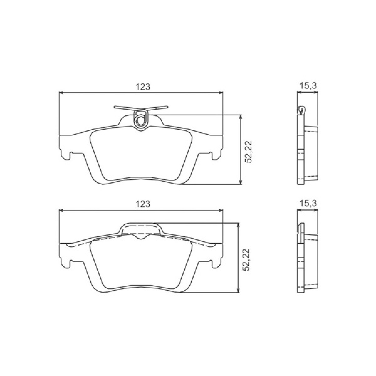 Pastilhas Freio Traseiro Jurid Citroën C5 08/18 Focus 09/19 C30 06/13 S40 01/ HQJ2263 - 2