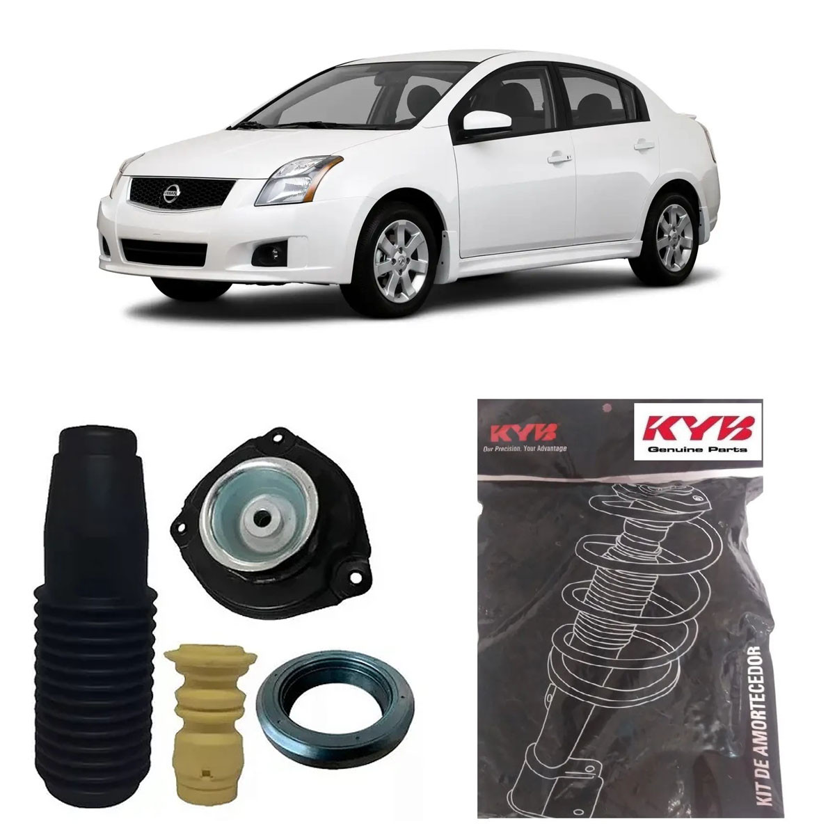 Kit Amortecedor Dianteiro Esquerdo Kayaba Sentra 2007/2013 SM3045