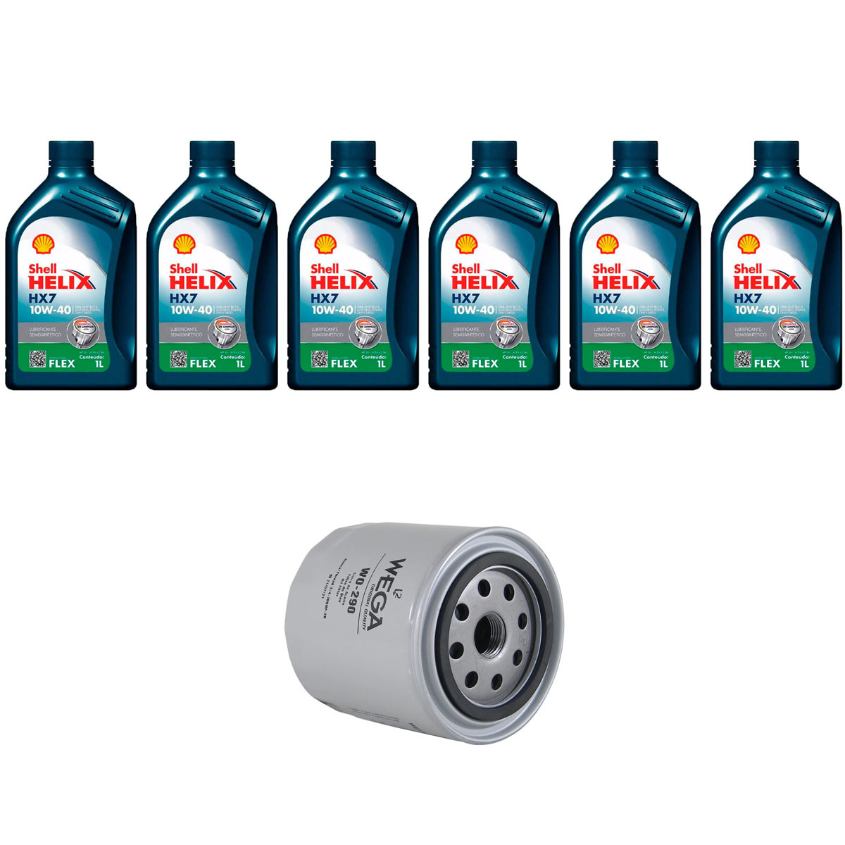Kit Troca Oleo Shell Hx7 10w40 Vw Passat 2.8 30V 1996/1999