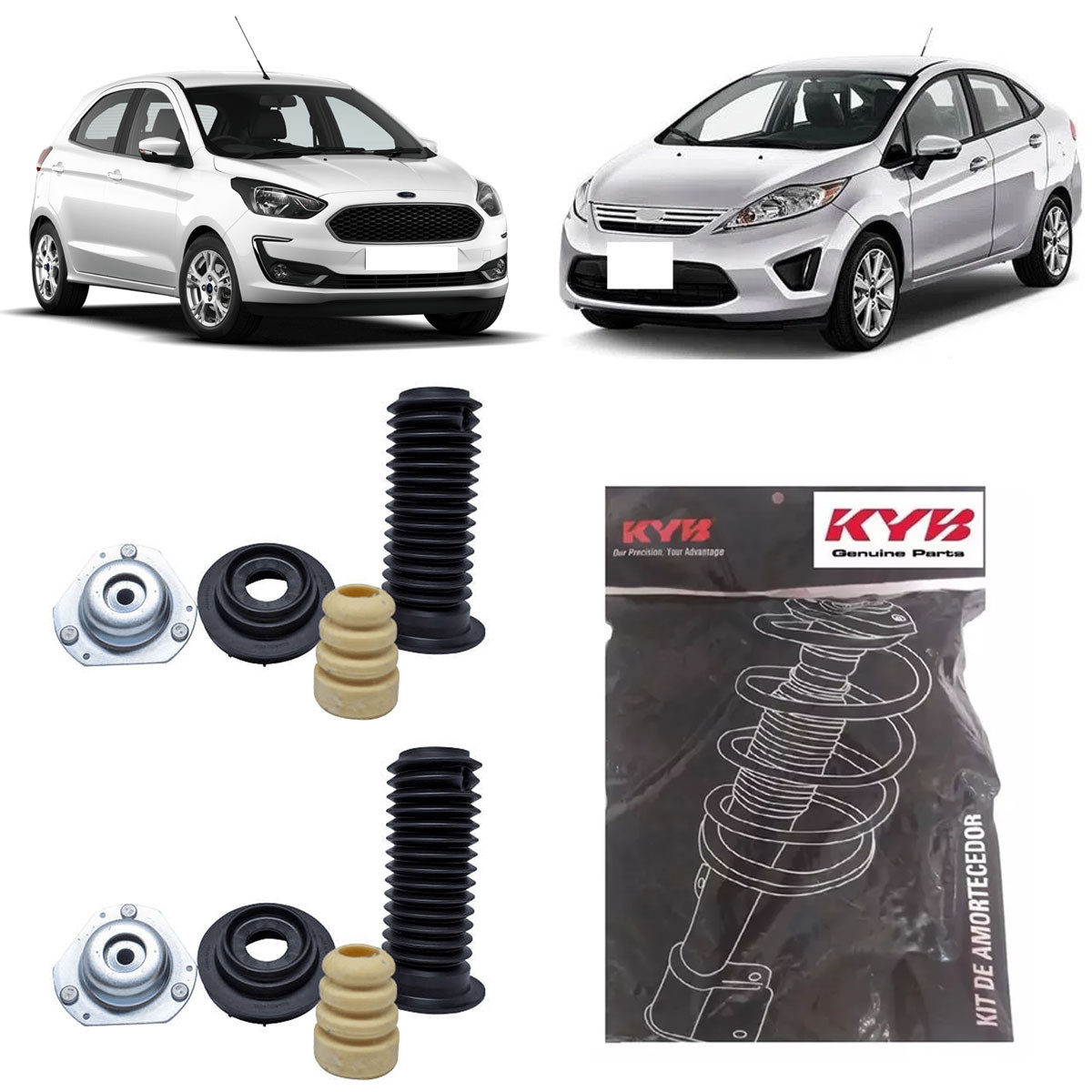 Kit Amortecedor Dianteiro Kayaba New Fiesta 2012/2019 (Par)