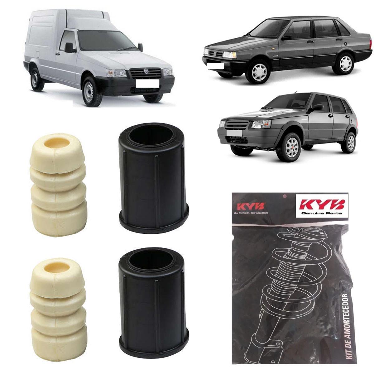Kit Amortecedor Dianteiro Parcial Kayaba Uno 1993/2013 (Par)