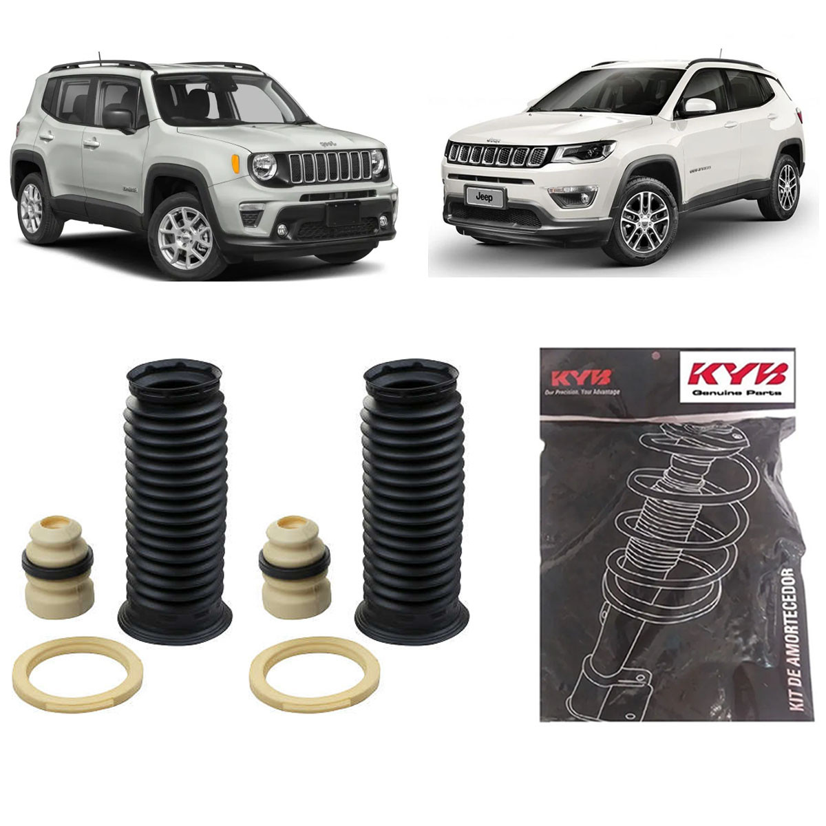 Kit Amortecedor Traseiro Kayaba Jeep Compass 2016/ (Par)