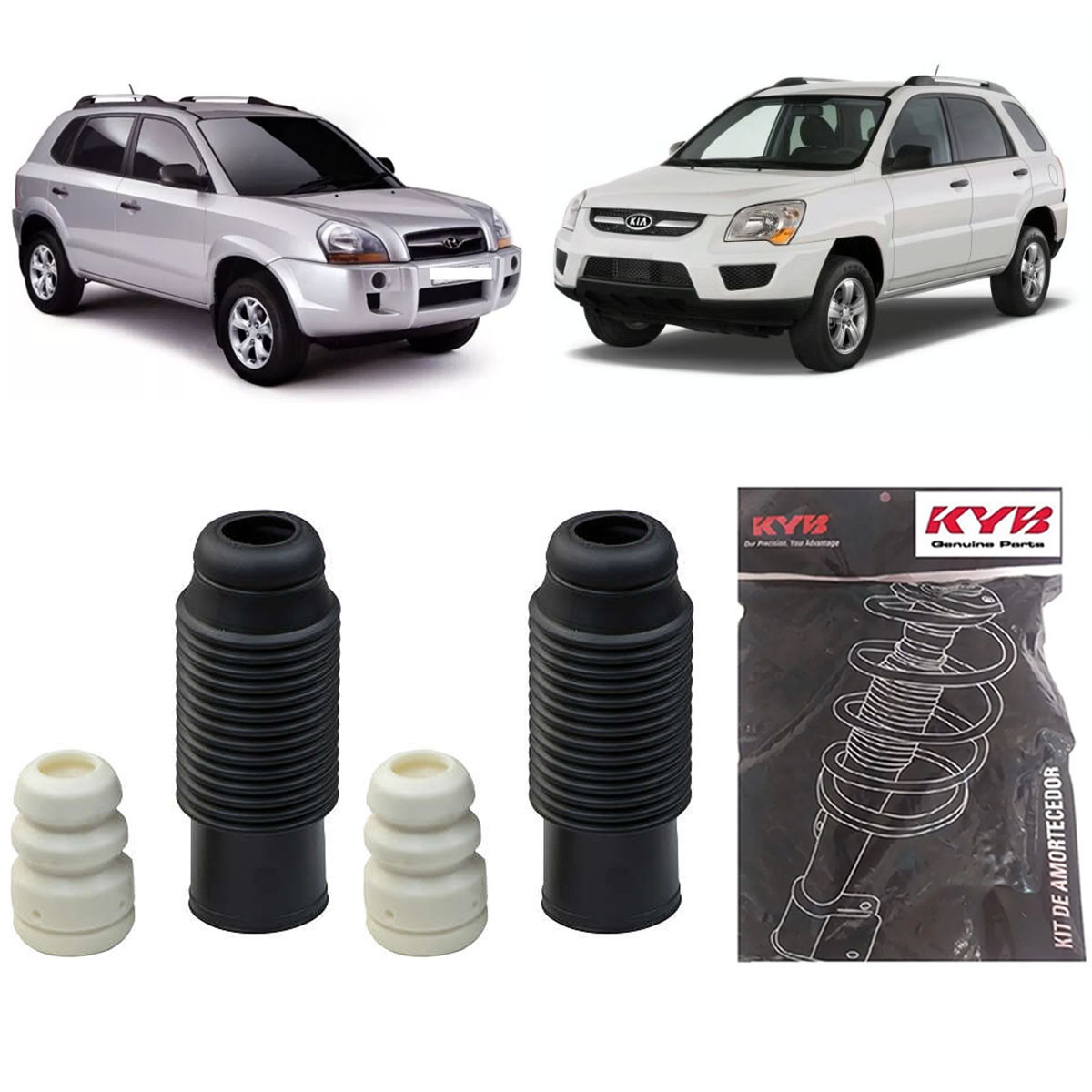 Kit Amortecedor Dianteiro Parcial Kayaba Tucson 2006/ (Par)