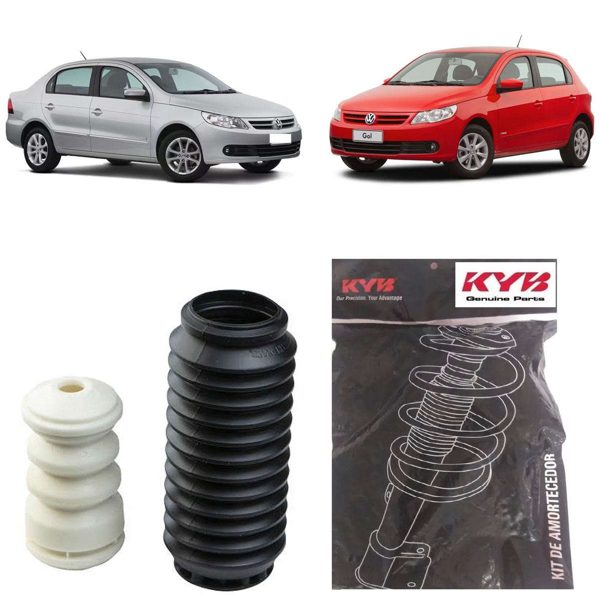 Kit Amortecedor Traseiro Kayaba Vw Gol G5 2008/2012 SB0098