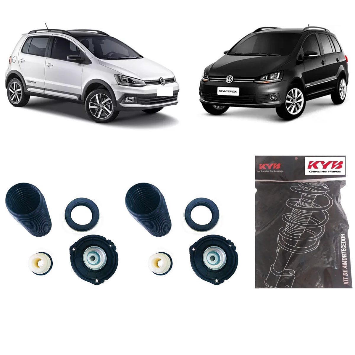 Kit Amortecedor Dianteiro Kayaba Vw Fox 2003/ (Par)