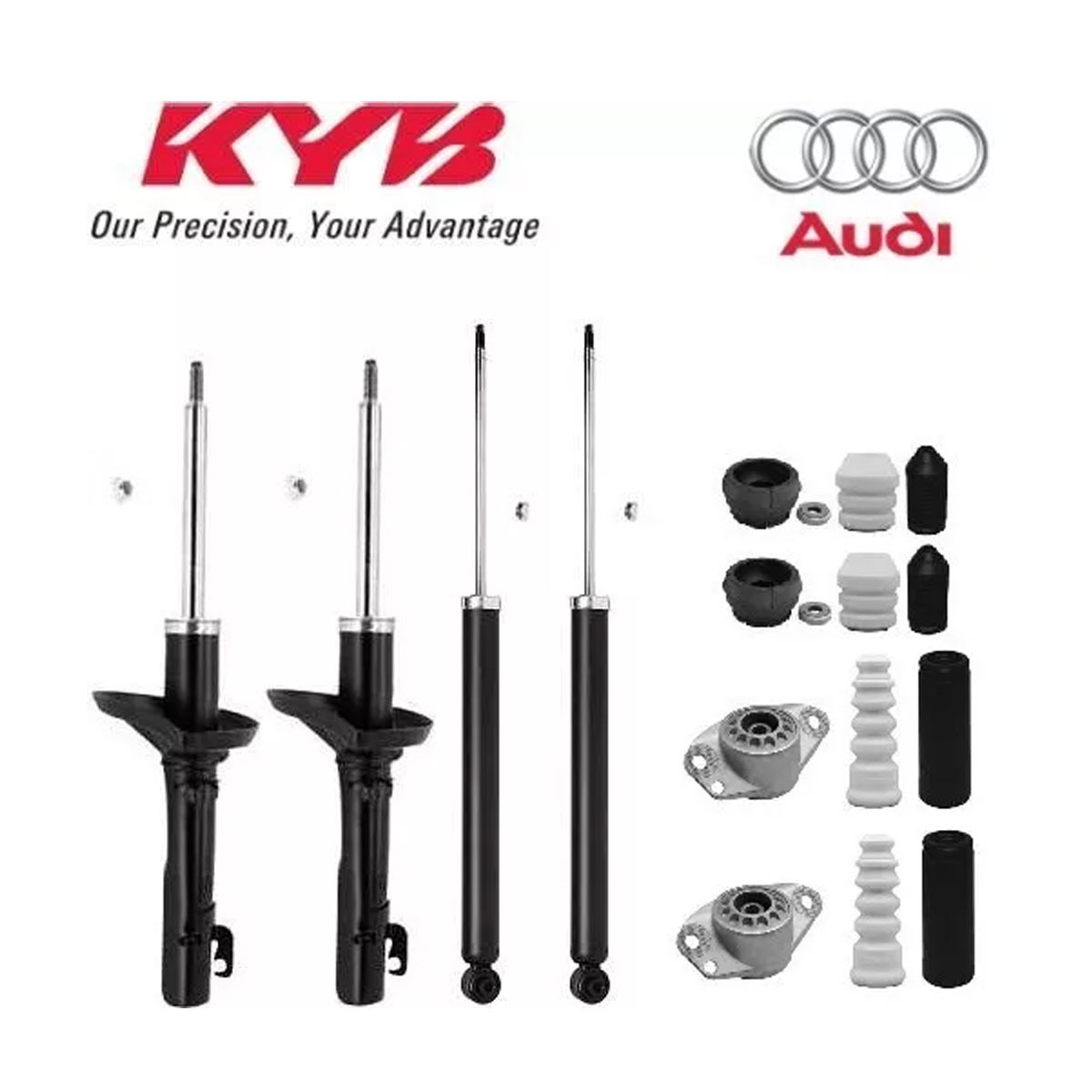 4 Amortecedores Kayaba + Kits Audi A3 97/06