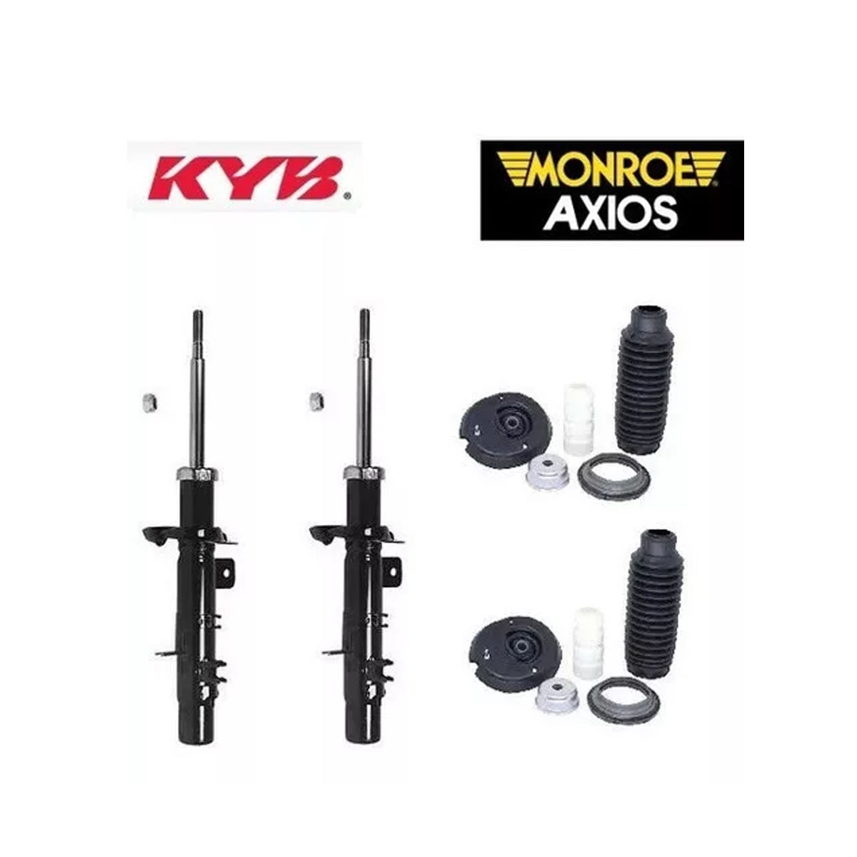 2 Amortecedores Dianteiros Kayaba + Kits Citroen C3 00/12