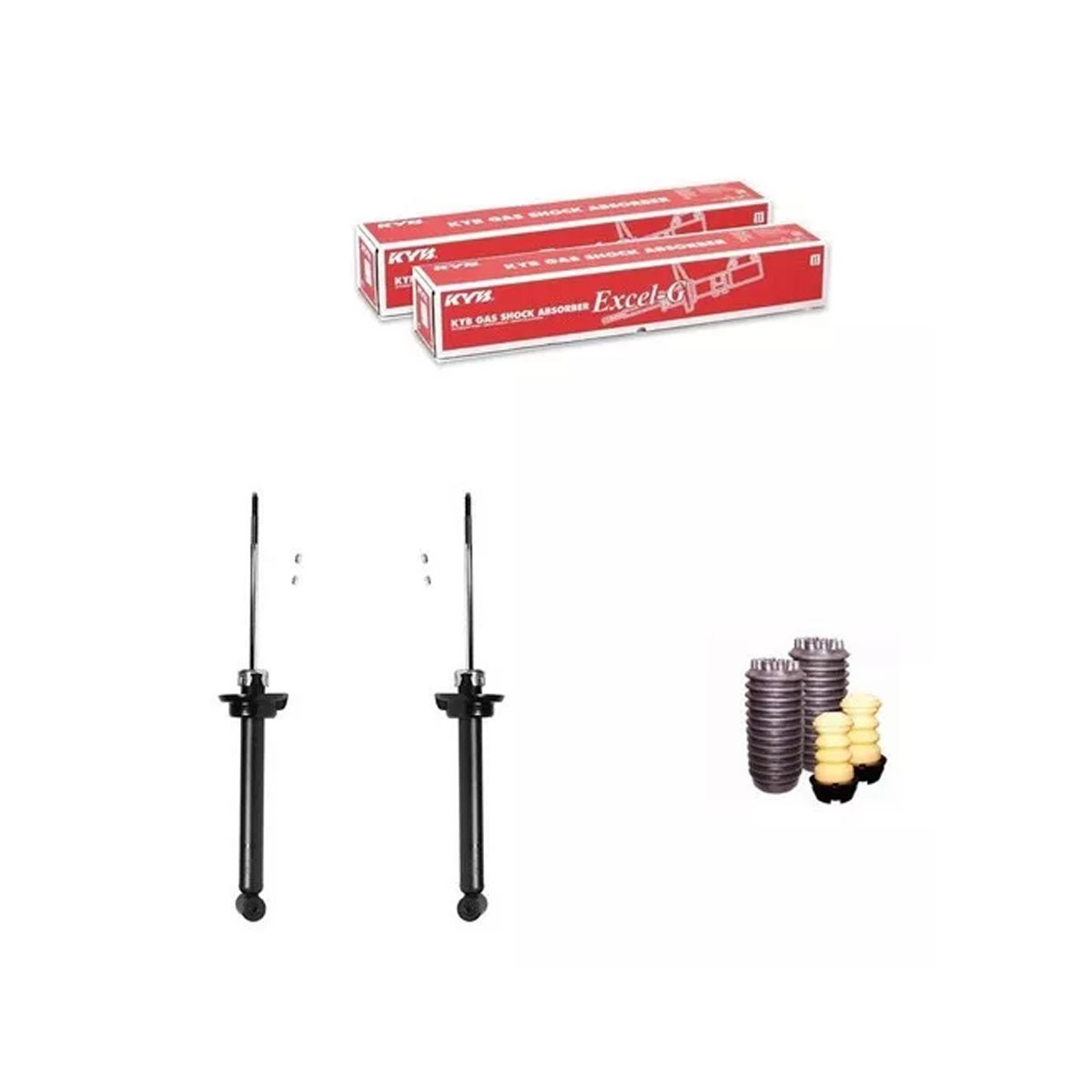 2 Amortecedores Traseiros Kayaba + Kits Vw Gol 95/08