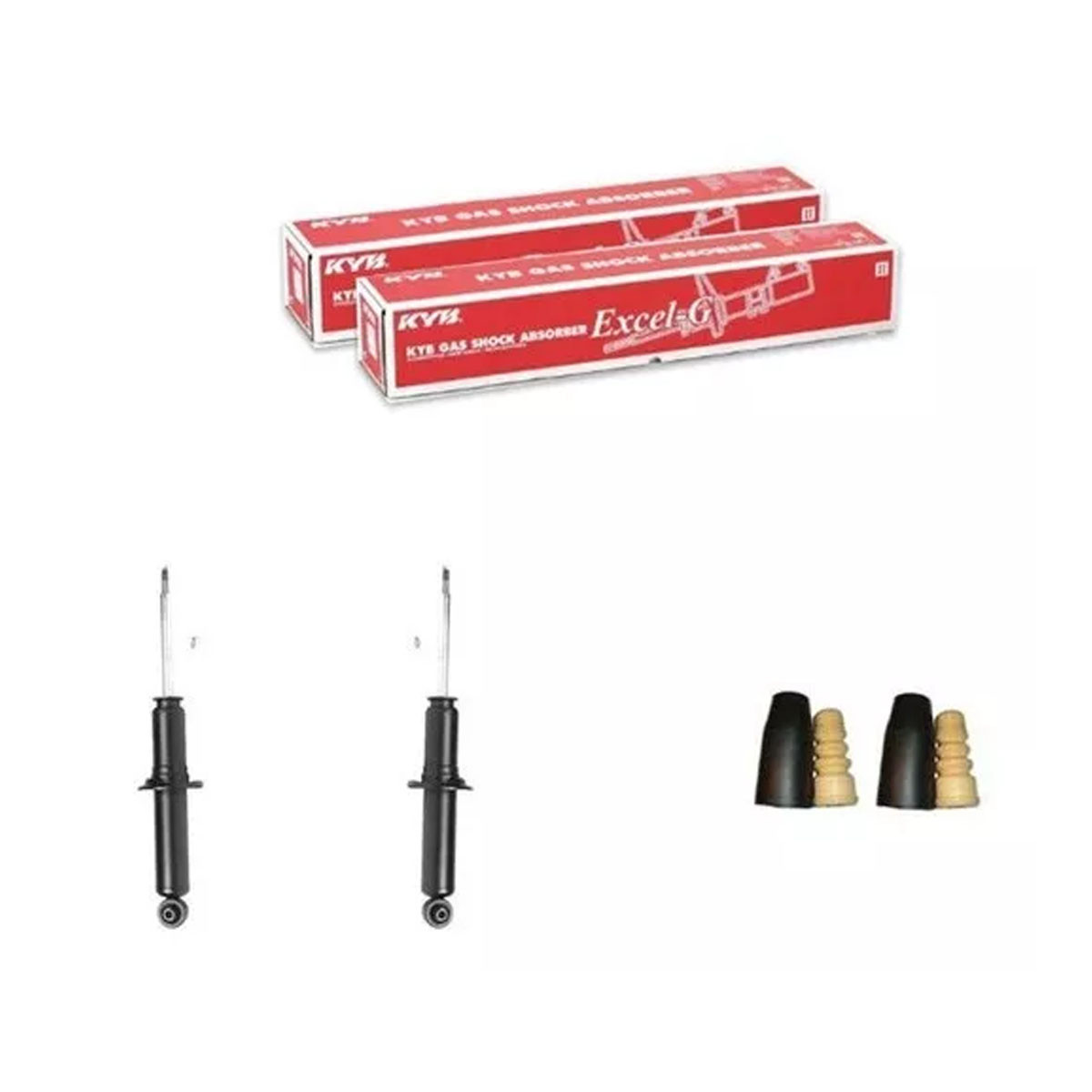2 Amortecedores Traseiros Kayaba + Kits Audi 100 91/94