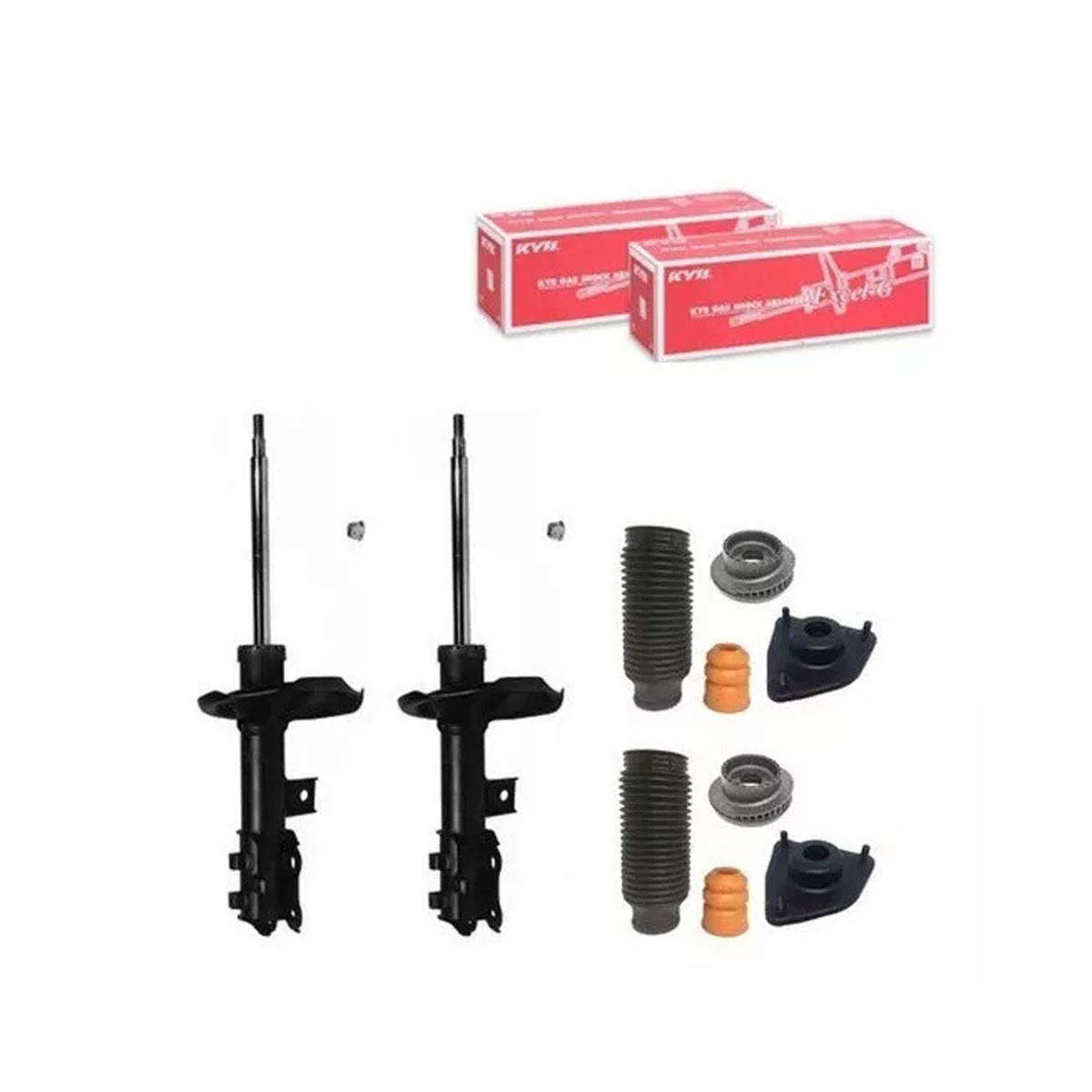 2 Amortecedores Dianteiros Kayaba + Kits Kia Cerato 08/13