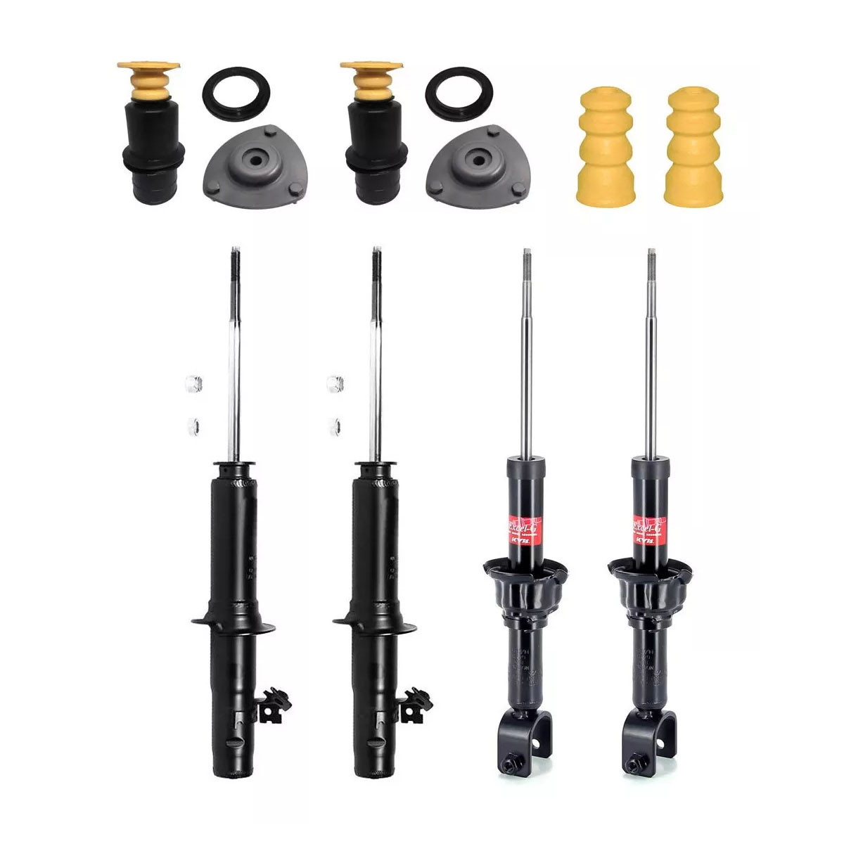 4 Amortecedores Kayaba + Kits Honda Civic 1992/1995