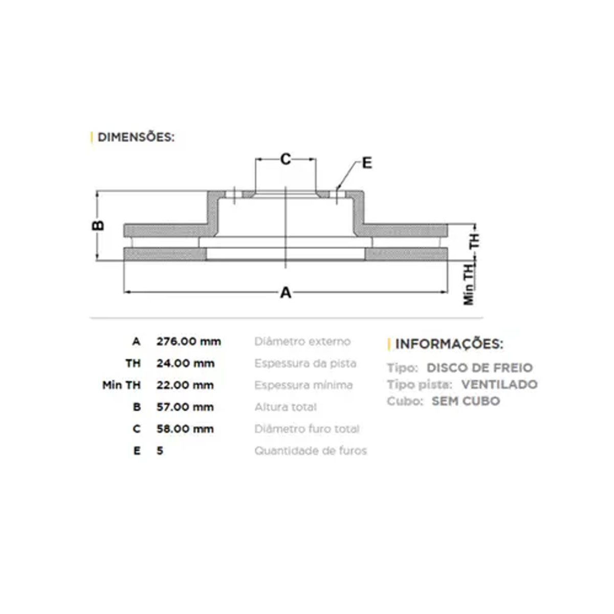 Disco Freio Dianteiro Fremax Subaru Legacy 2.5 98/03 (Par) BD0033 - 2