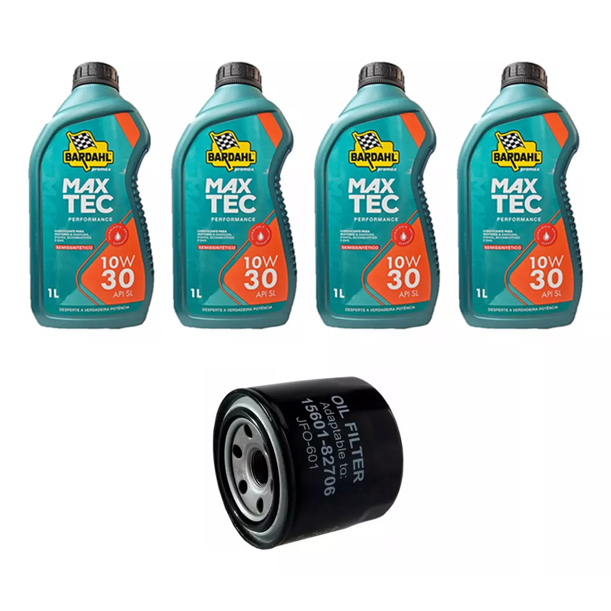 Kit Troca Óleo Bardahl 10w30 Lancer 1.8 1993/1995