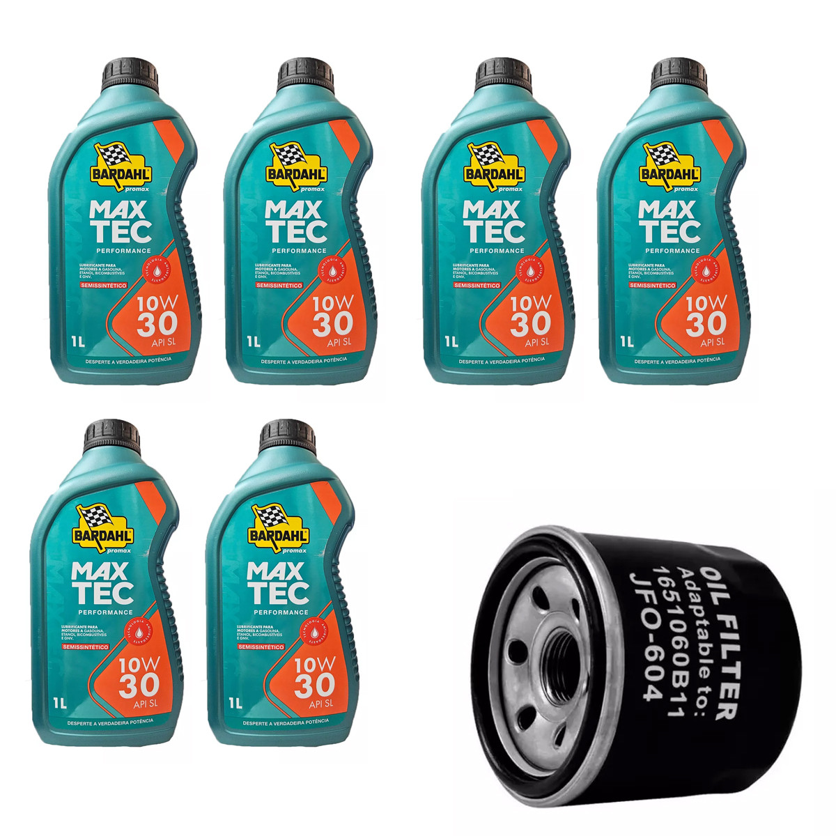 Kit Troca Óleo Bardahl 10W30 Grand Vitara 2.0 J20A 1999/2003