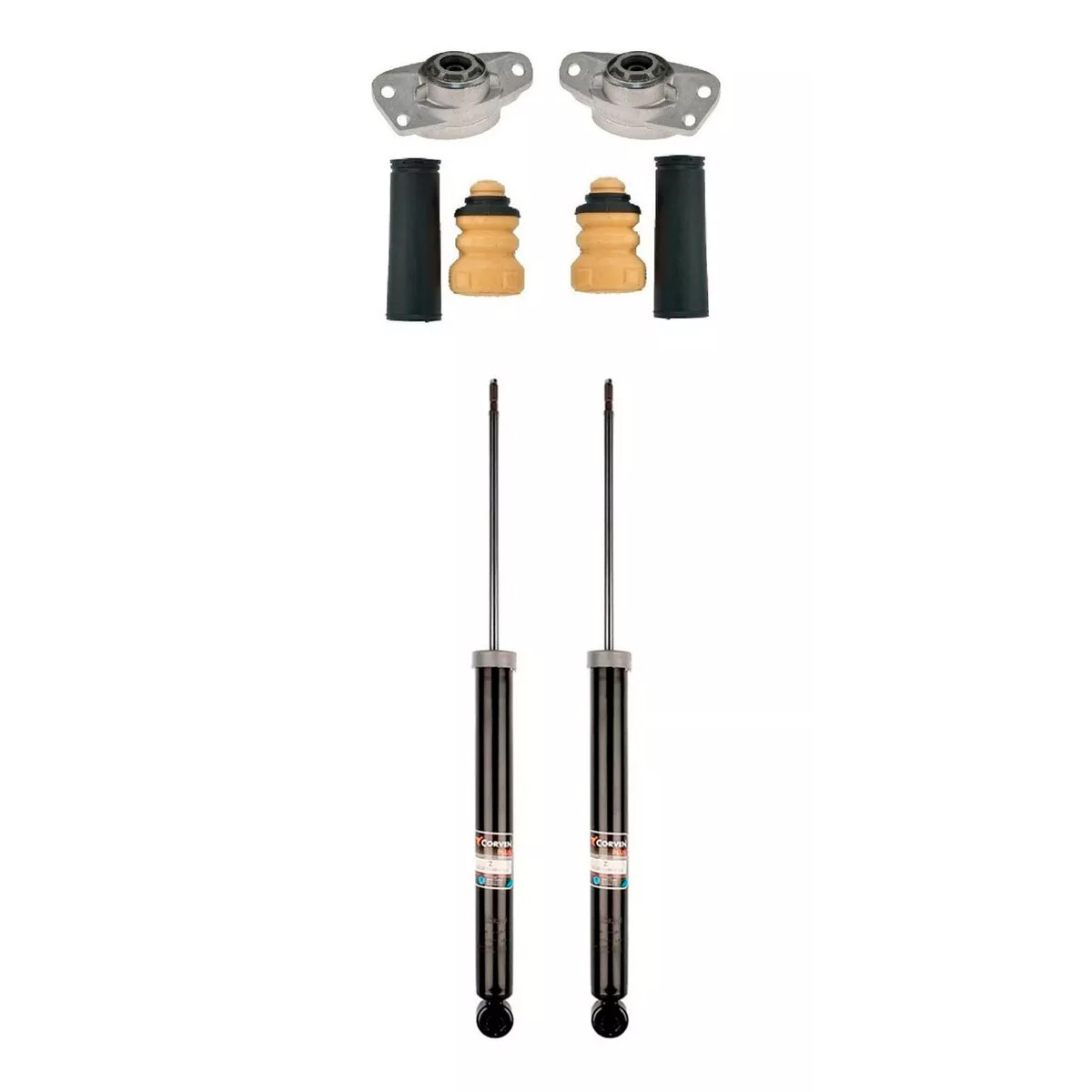 2 Amortecedores Traseiros Corven + Kits Vw Saveiro G5 2009/