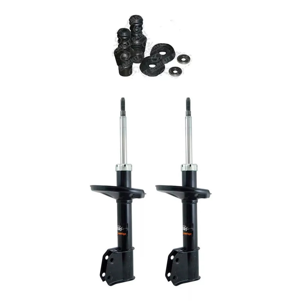 2 Amortecedores Dianteiros Cofap + Kits Sampel Renault Clio 1.0 2012/