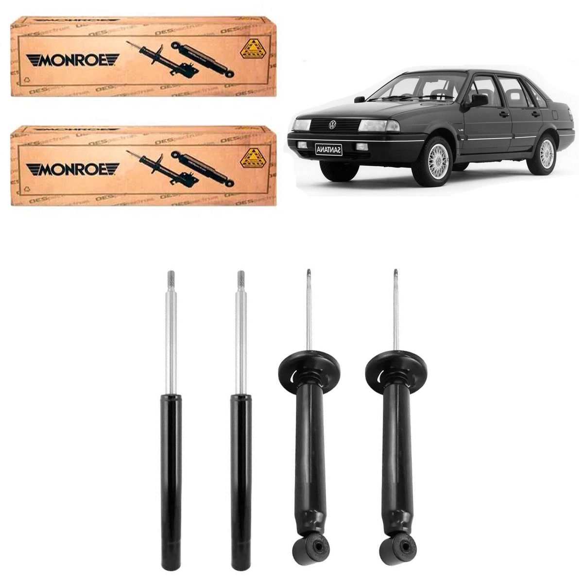 4 Amortecedores Nakata Vw Santana 1991/ - 2