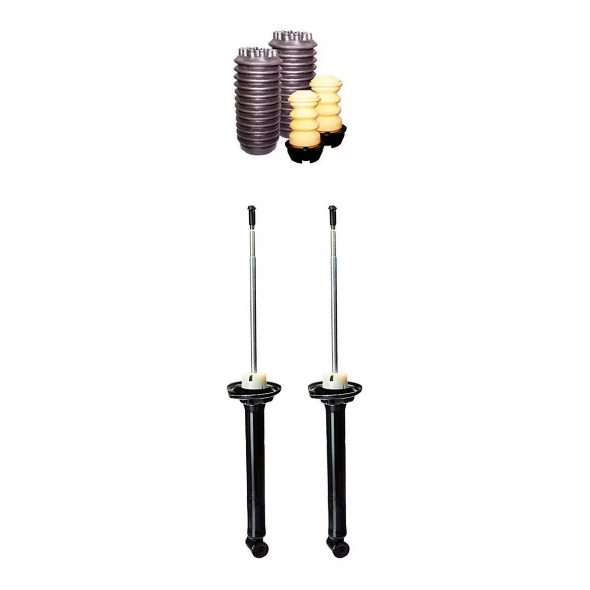 2 Amortecedor Traseiro Cofap + Kits Sampel Gol Rallye 2013/ Gol Track 2010/