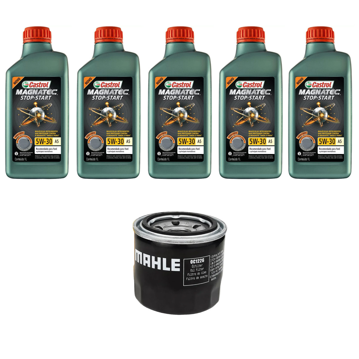 Kit Troca Óleo Castrol 5w30 Hyundai New Tucson 1.6 Turbo 2017/