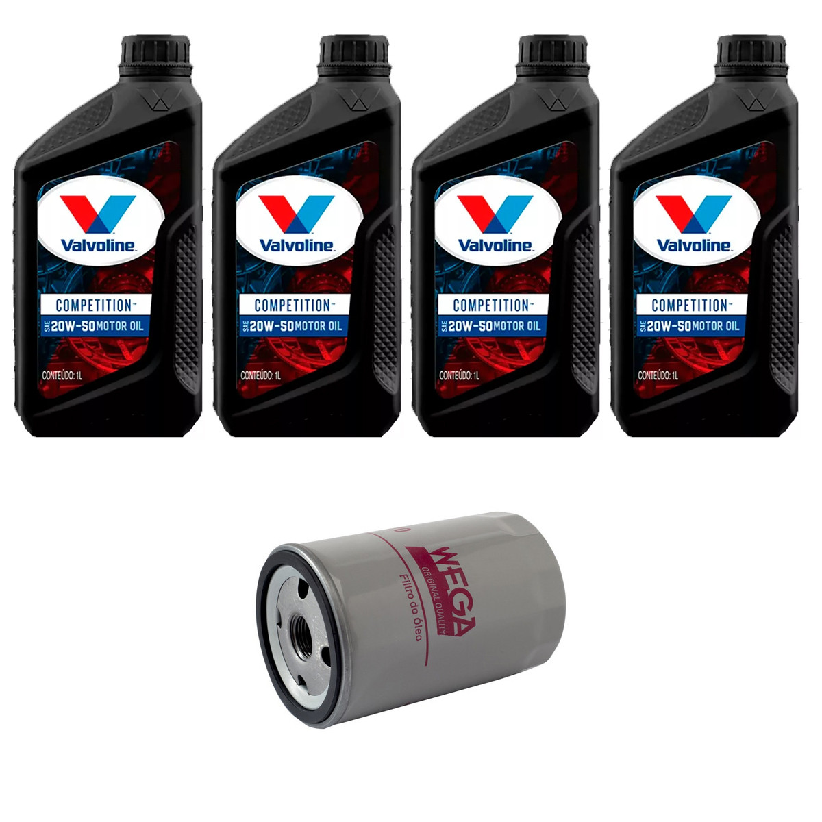 Kit Troca Oleo Valvoline 20w50 Vw Golf G3 1.8 2.0 1991/1997