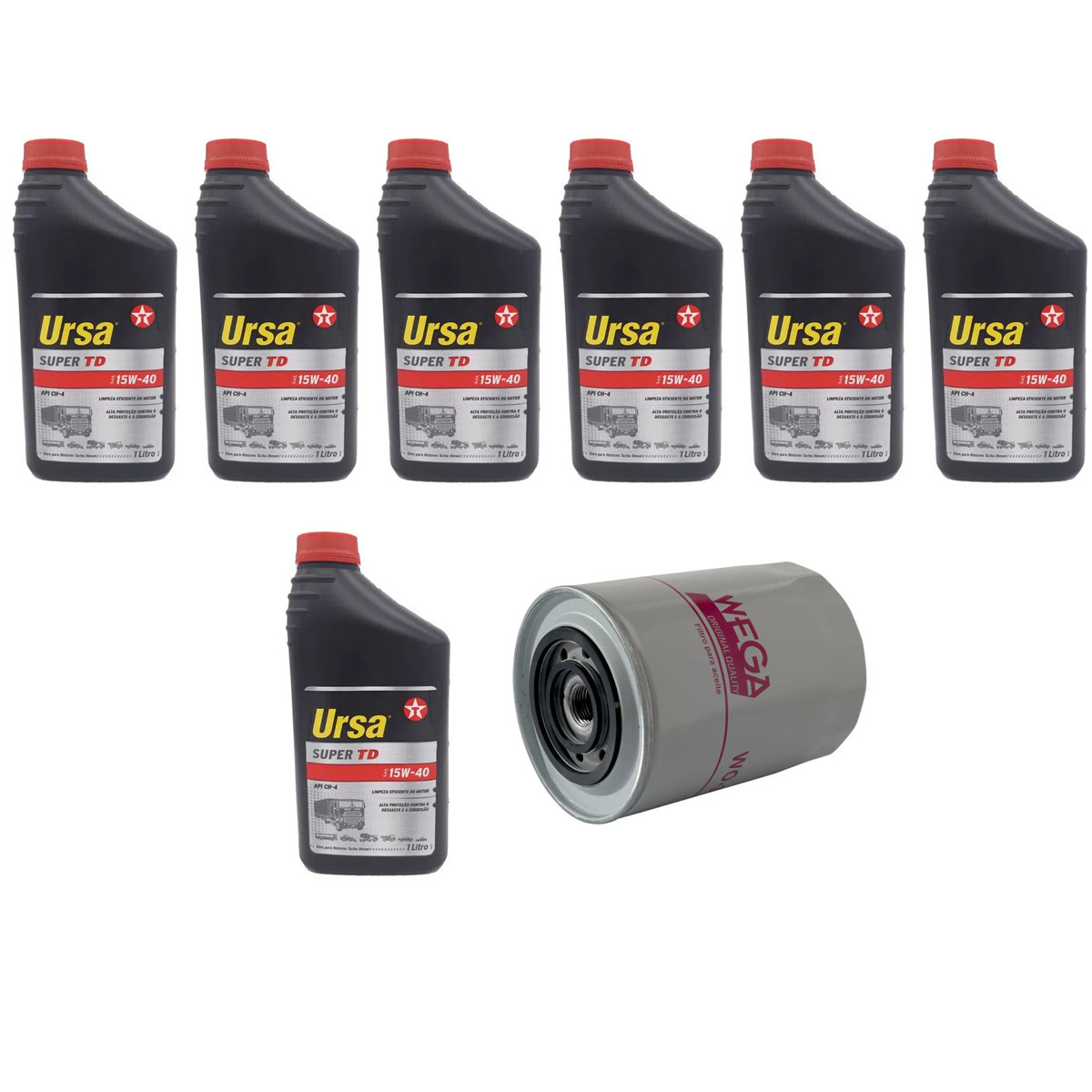 Kit Troca Oleo Ursa 15w40 Fiat Ducato 2.8 Diesel 2000/2009