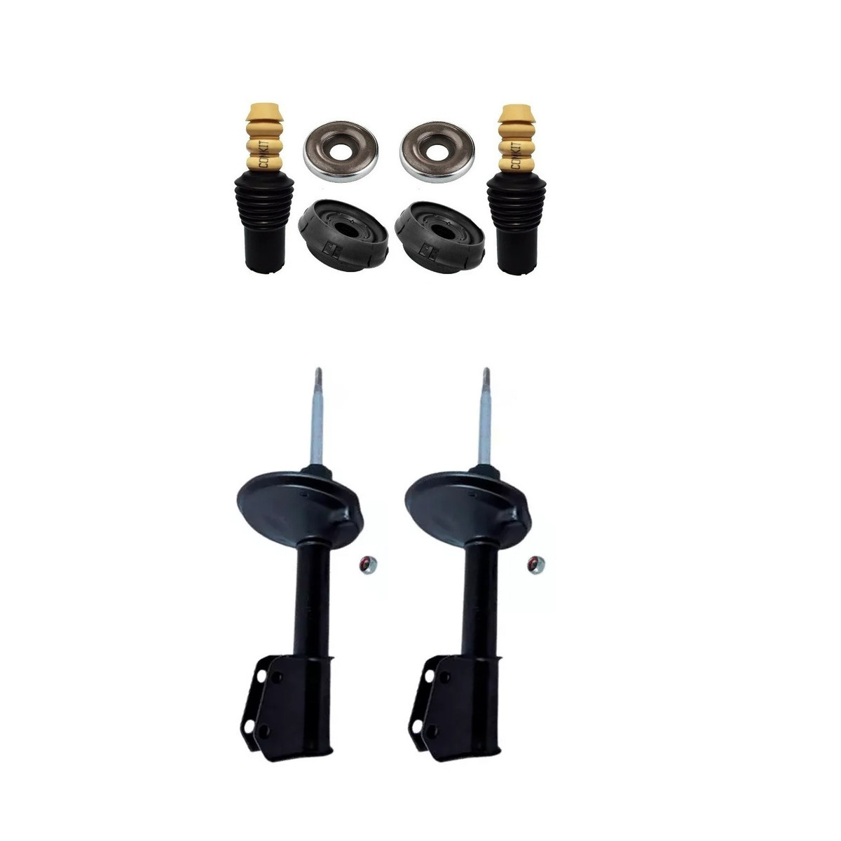2 Amortecedores Dianteiros Monroe + Kits Sampel Clio 1.0 12/