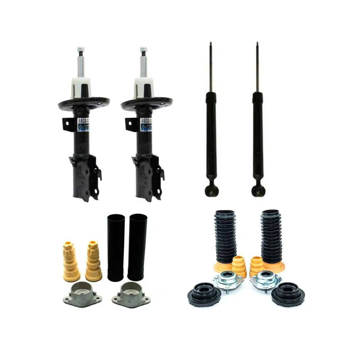 4 Amortecedores Nakata + Kits Ford Ka 14/21