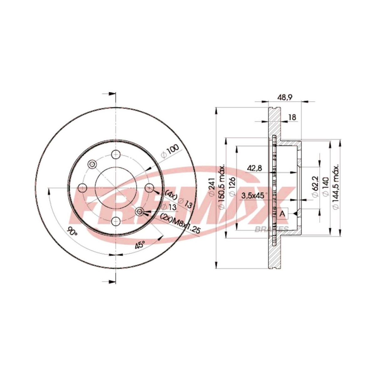 Disco Freio Dianteiro Fremax Picanto Ex 1.0 12V 2008/2011 Picanto Ex 1.1 12V 2004/2008 (Par) BD7500 - 2