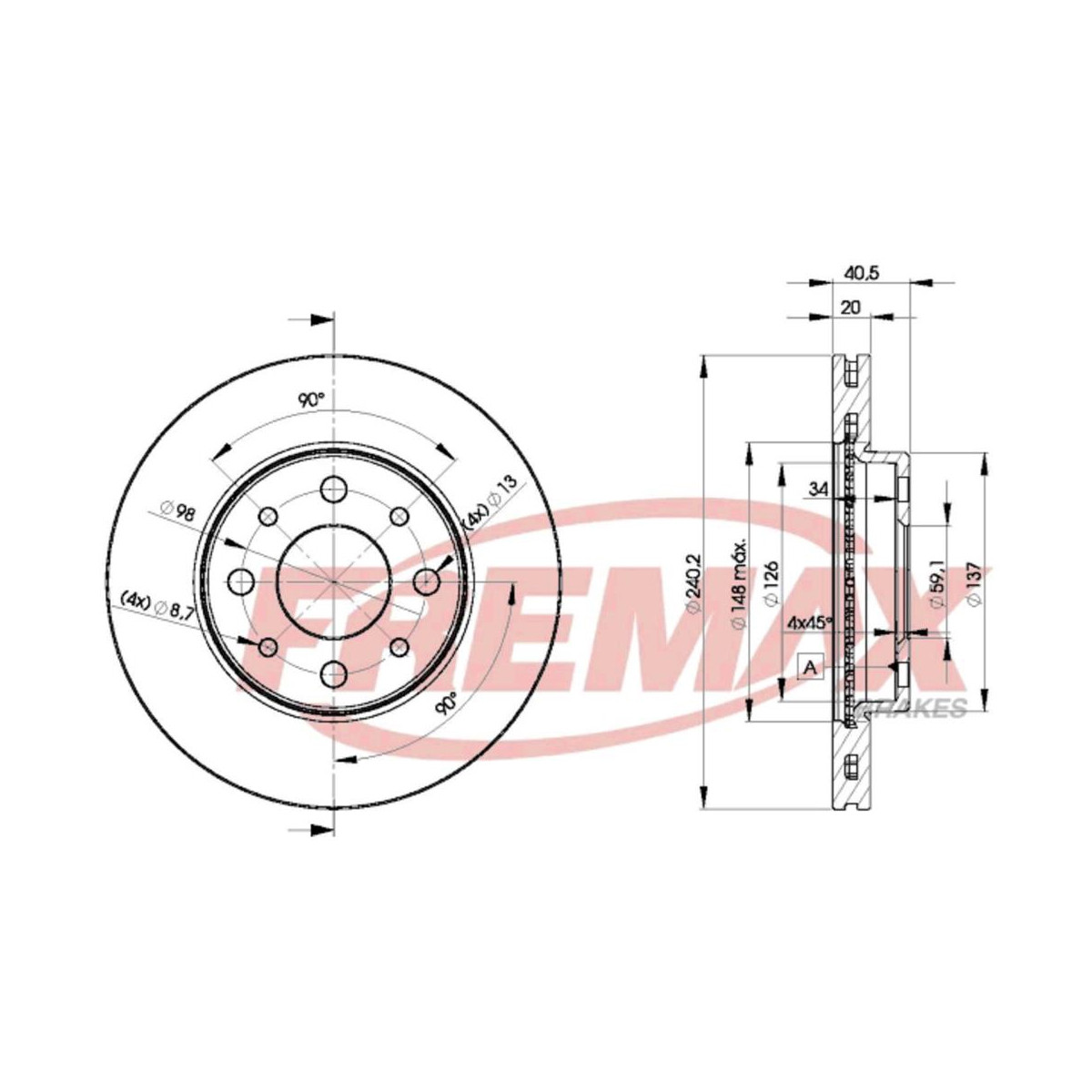 Kit Freio Dianteiro Disco Pastilha Fiat Novo Palio 1.4 2011/2017 - 2