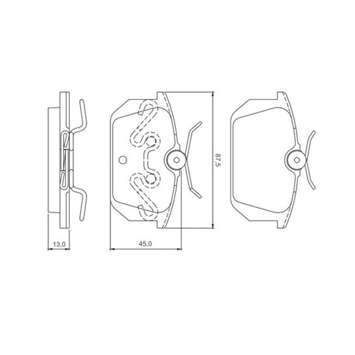 Kit Freio Traseiro Disco Pastilha Fiat Tipo 1.6 2.0 1993/1995 Tempra Sw 1994/1997 - 3