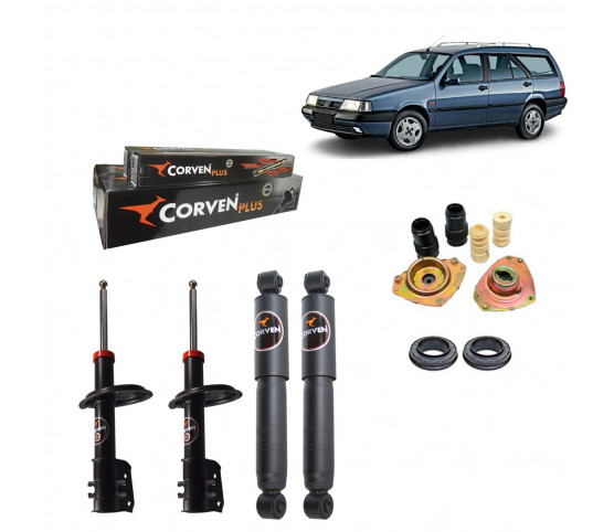 4 Amortecedores Corven + Kits Fiat Tempra Sw 1994/1997