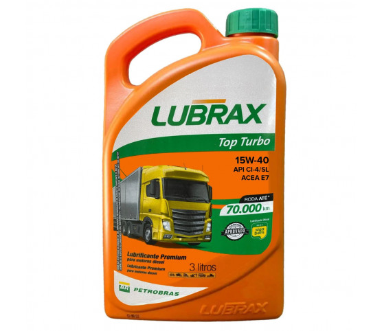 Lubrax Top Turbo Diesel 15w40 Mineral 3 Litros