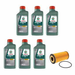 Kit Troca Óleo Castrol 5W30 Volvo C30 2.4 2006