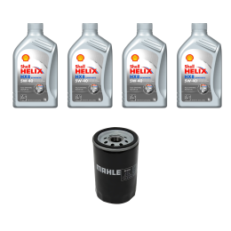 Kit Troca Óleo Shell HX8 Professional 5W40 VW Golf Bora Polo Passat Jetta Audi A3 A4