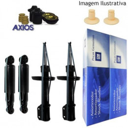 4 Amortecedores Gm + Kits Axios Astra 1.8 2.0 1999/2012 (Kit Completo)