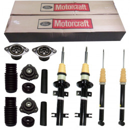 4 Amortecedores Motorcraft +Kits Fiesta 1.0 1.6 2003/2013 (Kit Completo)