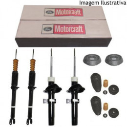 4 Amortecedores Motorcraft + Kits Ford Novo Ka 1.0 1.6 08/10 (Kit Completo)