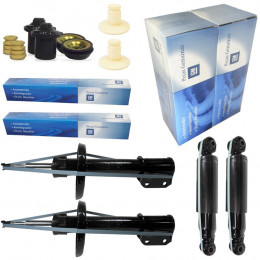 4 Amortecedores GM + Kits Meriva 1.4 1.8 8v 2003/2013 (Kit Completo)