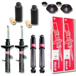 4 Amortecedores Kayaba + Kits Suspensão Axios Honda Fit Todos 09/14
