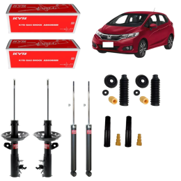 4 Amortecedores Kayaba + Kits Kayaba Honda Fit City 2015/2021