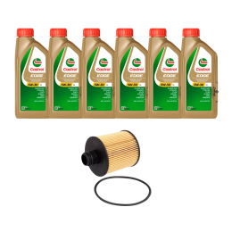 Kit Troca Óleo Castrol 5W30 Compass 2.0 Multijet Diesel 17/