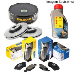 Freio Discos Pastilhas com Sensor Fluido Volkswagen Beetle 2.0 99/10 (Kit Dianteiro)