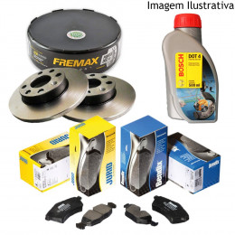 Freio Discos Pastilhas Fluido Citroen C3 1.4 8v 02/09 (Kit Dianteiro)