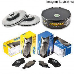 Freio Discos Ventilados e Pastilhas Ford Fiesta 1.6 00/16 (Kit Dianteiro)