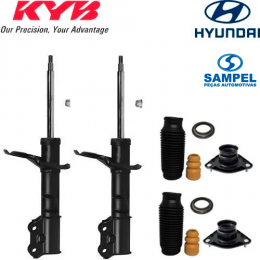 2 Amortecedores Dianteiros Kayaba + Kits Sampel I30 2009/2012