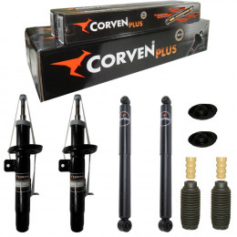 4 Amortecedores Corven + Kits Suspensão Completo Citroen C3 2003/