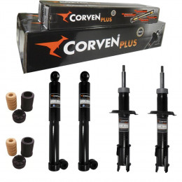 4 Amortecedores Corven + Kits Suspensão Completo Fiorino 97/ 