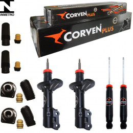 4 Amortecedores Corven + Kits Completo Fiat Palio 2001/2007