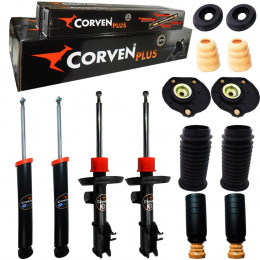 2 Amortecedores Dianteiros Corven + Kits Completo Fiat Punto 07/